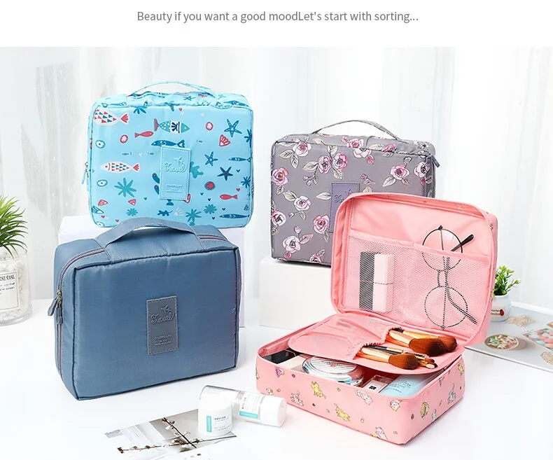 Makeup Organizer Bag ( Sky Blue ) - Image 2